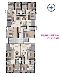 Project Image of 941.0 - 1155.0 Sq.ft 2 BHK Apartment for buy in VGK Sai Hardik