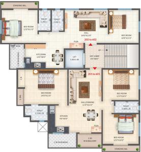 Project Image of 1081.0 - 1443.0 Sq.ft 2 BHK Apartment for buy in Akshay Heights