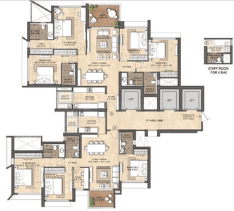Project Image of 877.0 - 1960.0 Sq.ft 3 BHK Apartment for buy in Lodha Bellevue