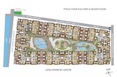Project Image of 1150.0 - 1865.0 Sq.ft 3 BHK Apartment for buy in Lancor The Central Park Lake Front 