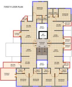 Project Image of 436.0 - 696.0 Sq.ft 1 BHK Apartment for buy in Meghaswana Bhakti Gulmohar