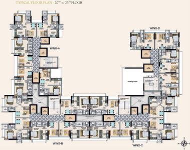 Project Image of 364.36 - 398.0 Sq.ft 1 BHK Apartment for buy in JV Ariana Residency
