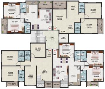 Project Image of 1091.0 - 1361.0 Sq.ft 2 BHK Apartment for buy in Shubham Heights