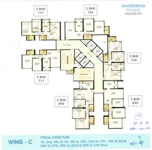 Project Image of 719.0 - 1460.0 Sq.ft 2 BHK Apartment for buy in HDIL Whispering Towers