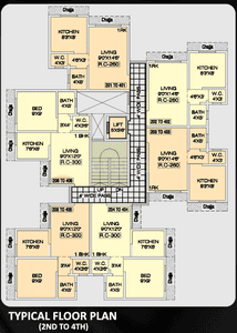 Project Image of 260.0 - 300.0 Sq.ft 1 RK Apartment for buy in Lalit Rohini Heights