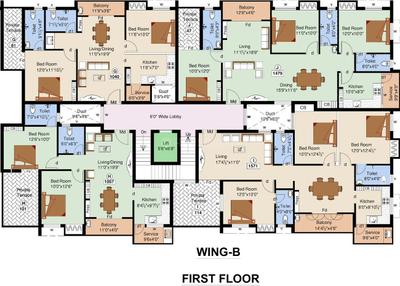 Project Image of 1025.0 - 1594.0 Sq.ft 2 BHK Apartment for buy in Priyanka Lifestyle