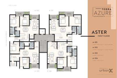 Project Image of 1170.0 - 1353.0 Sq.ft 2 BHK Apartment for buy in Urbanx Terra Azure