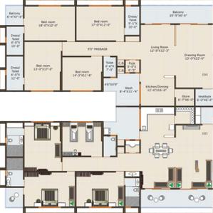Project Image of 0.0 - 1985.83 Sq.ft 4 BHK Apartment for buy in Dharmraj Goras Pride