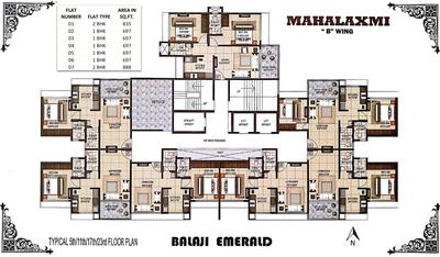 Project Image of 442.0 - 632.0 Sq.ft 1 BHK Apartment for buy in Sai Balaji Building No 2 Mahalakshmi B Wing