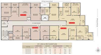Project Image of 563.28 - 659.18 Sq.ft 2 BHK Apartment for buy in Golden Fortune