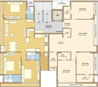 Project Image of 0.0 - 965.0 Sq.ft 3 BHK Apartment for buy in Geeta Ambaram
