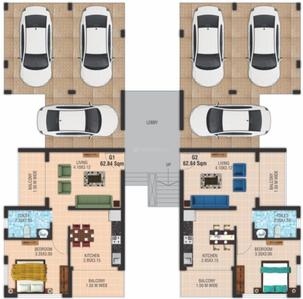 Project Image of 676.0 - 1165.0 Sq.ft 1 BHK Apartment for buy in P Four Square Greens