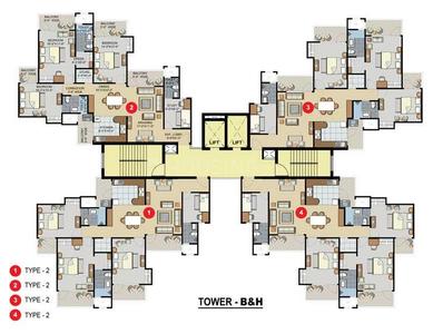 Project Image of 1880 Sq.ft 3.5 BHK Apartment / Flat for sale in Sector 77 for Rs. 26200000