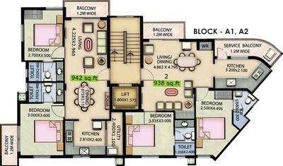 Project Image of 0.0 - 705.0 Sq.ft 2 BHK Apartment for buy in Navins Septem