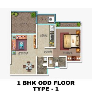 Project Image of 0.0 - 448.0 Sq.ft 1 BHK Apartment for buy in Shanti The Cennet