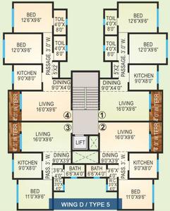 Project Image of 685.0 - 1265.0 Sq.ft 1 BHK Apartment for buy in Agarwal Vrindavan Township