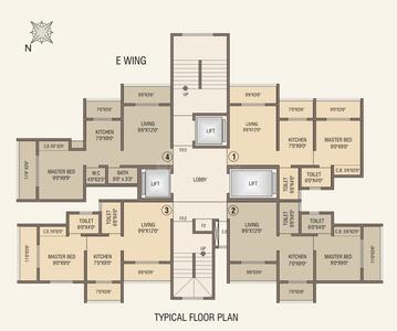 Project Image of 327.01 - 337.34 Sq.ft 1 BHK Apartment for buy in PNK Winstone Building Type E