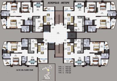 Project Image of 483.0 - 4762.0 Sq.ft 1 BHK Apartment for buy in Landmark Acropolis