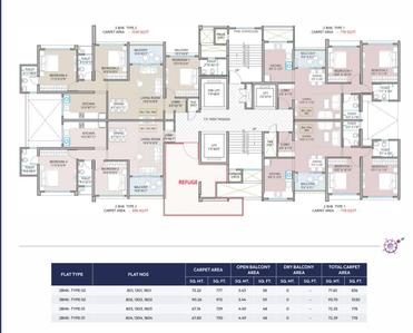 Project Image of 1050 Sq.ft 2 BHK Apartment / Flat for sale in Punawale for Rs. 8000000