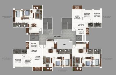 Project Image of 601.16 - 655.85 Sq.ft 2 BHK Apartment for buy in Kumar Palaash A1