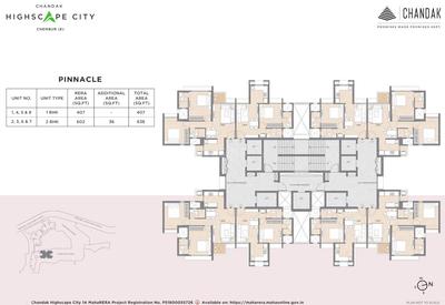 Project Image of 405.0 - 1780.0 Sq.ft 1 BHK Apartment for buy in Chandak Highscape City 1A