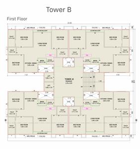 Project Image of 596.97 - 844.43 Sq.ft 2 BHK Apartment for buy in Vrundavan Vraj Residency