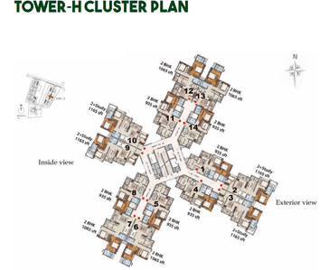 Project Image of 935.0 - 1350.0 Sq.ft 2 BHK Apartment for buy in Shriram Green Field Phase 2