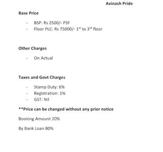 Project Image of 575.0 - 864.0 Sq.ft 2 BHK Apartment for buy in Avinash Pride Phase I