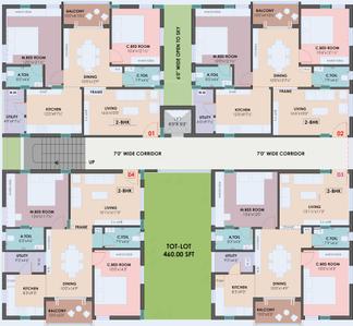 Project Image of 871.88 - 987.59 Sq.ft 2 BHK Apartment for buy in Sanvi Blue Bells
