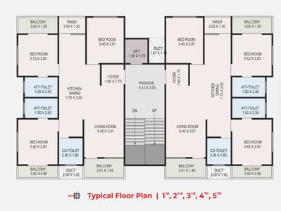 Project Image of 0.0 - 848.63 Sq.ft 3 BHK Apartment for buy in V D Ramaniy Aspire