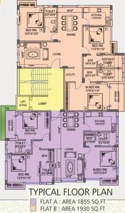 Project Image of 1855.0 - 1930.0 Sq.ft 3 BHK Apartment for buy in Arrjavv Pearl
