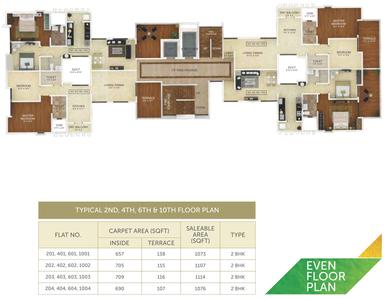 Project Image of 1046.0 - 2699.0 Sq.ft 2 BHK Apartment for buy in Valay Skylark Residences