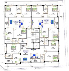 Vishnu Sai Vishal Flats Sai Vishal Flats Cluster Plan from 1st to 3rd Floor 1