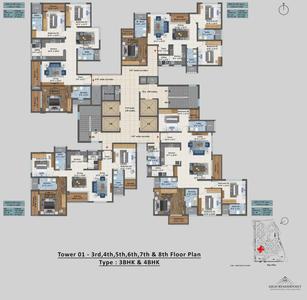 Project Image of 1794.0 - 5143.0 Sq.ft 2.5 BHK Apartment for buy in Sattva Aangane