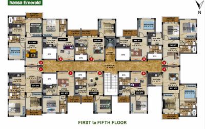 Project Image of 502.0 - 831.0 Sq.ft 1 BHK Apartment for buy in Hansa Emerald