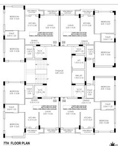 Project Image of 569.3 - 575.76 Sq.ft 2 BHK Apartment for buy in Shreeji Luxuria