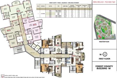 Project Image of 935.54 - 1340.44 Sq.ft 2 BHK Apartment for buy in Vascon Forest County PH 3