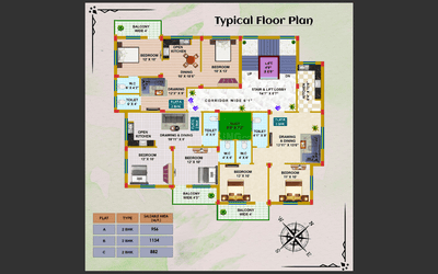 Kedarnath Kalpana Enclave Kalpana Enclave Cluster Plan from 1st to 4th Floor 1