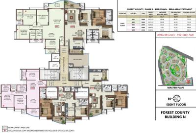 Project Image of 935.54 - 1340.44 Sq.ft 2 BHK Apartment for buy in Vascon Forest County PH 3
