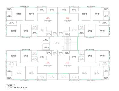 Project Image of 1504.9 - 1793.27 Sq.ft 4 BHK Apartment for buy in Samanvay Campus