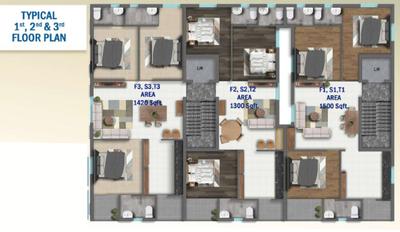 Project Image of 1300.0 - 1500.0 Sq.ft 3 BHK Apartment for buy in Anugragha Mausami Golden Square