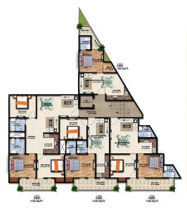 Project Image of 700.0 - 1750.0 Sq.ft 1 BHK Builder Floor for buy in Trivor Urbania Luxury Apartment