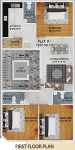 Project Image of 0.0 - 1232.0 Sq.ft 3 BHK Apartment for buy in Opera Tulip