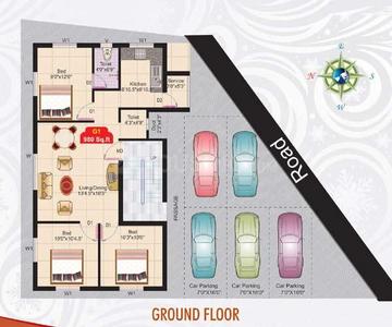 Project Image of 705.0 - 1180.0 Sq.ft 2 BHK Apartment for buy in VJS Kumaran Sukrataa