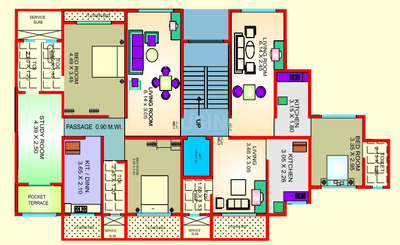 Project Image of 238.0 - 748.0 Sq.ft 1 RK Apartment for buy in Mudassar Bluemoon Annexe