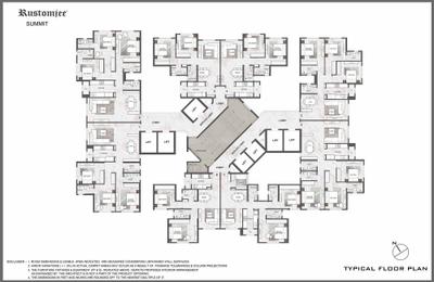 Project Image of 715.0 - 1219.34 Sq.ft 2 BHK Apartment for buy in Rustomjee Summit