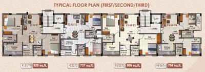 Project Image of 737.0 - 929.0 Sq.ft 2 BHK Apartment for buy in Rajus Nakshatra