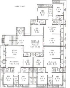 Project Image of 961.22 - 1014.28 Sq.ft 3 BHK Apartment for buy in Nand Vishram