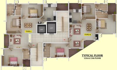 Project Image of 649.0 - 1651.0 Sq.ft 2 BHK Apartment for buy in Trinity New Castle