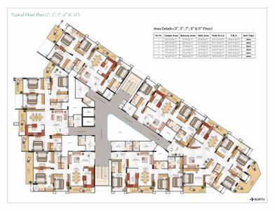 Project Image of 1961.83 - 3301.74 Sq.ft 3 BHK Apartment for buy in Trimurty Arabella